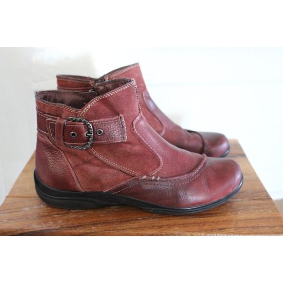 Women's Earth Origins Dayton Suede Buckle Accent Ankle Boot/Bottie Size 8 1/2 - Picture 2 of 8